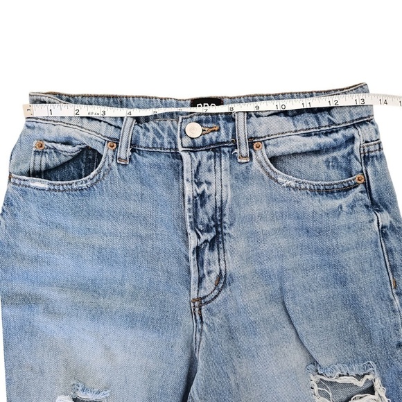 UO BDG high waist slim straight jeans light wash distressed size 27 - Picture 6 of 14